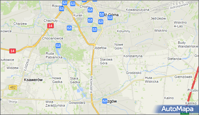 mapa Starowa Góra, Starowa Góra na mapie Targeo