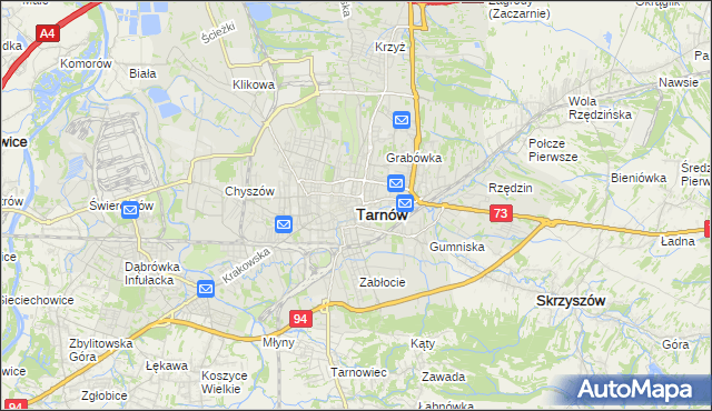 mapa Tarnów, Tarnów na mapie Targeo