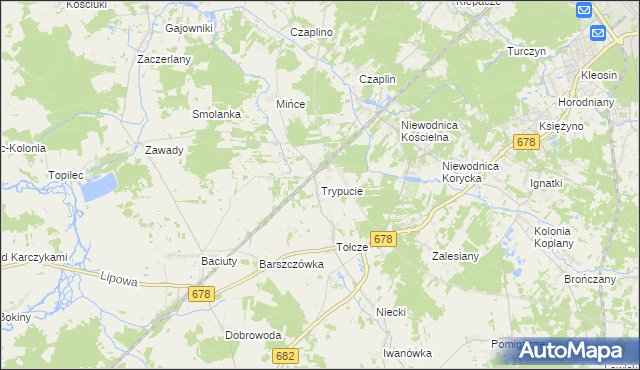 mapa Trypucie, Trypucie na mapie Targeo