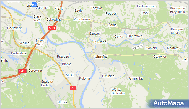 mapa Ulanów powiat niżański, Ulanów powiat niżański na mapie Targeo