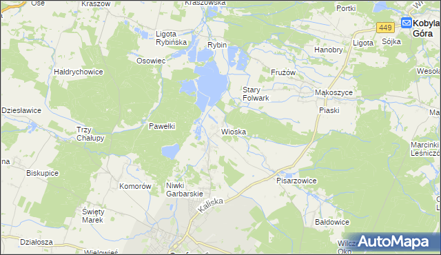 mapa Wioska gmina Syców, Wioska gmina Syców na mapie Targeo
