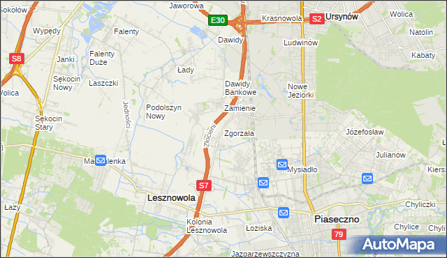 mapa Zgorzała, Zgorzała na mapie Targeo