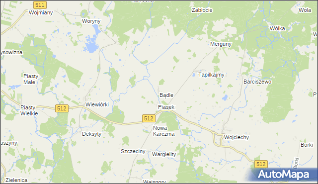 mapa Bądle, Bądle na mapie Targeo