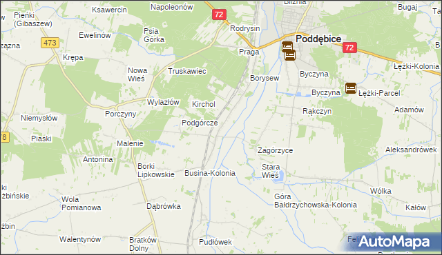 mapa Bałdrzychów, Bałdrzychów na mapie Targeo