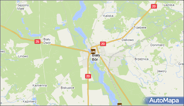 mapa Biały Bór powiat szczecinecki, Biały Bór powiat szczecinecki na mapie Targeo