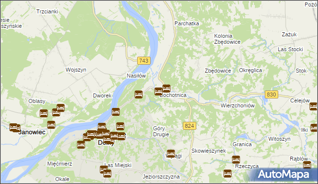 mapa Bochotnica, Bochotnica na mapie Targeo