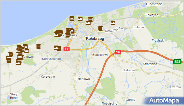 mapa Budzistowo, Budzistowo na mapie Targeo