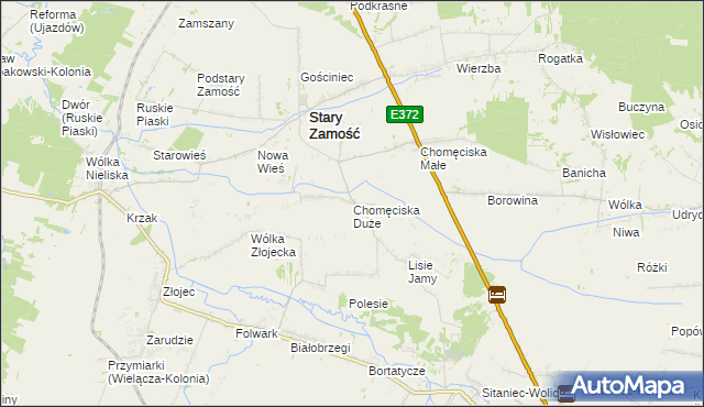mapa Chomęciska Duże, Chomęciska Duże na mapie Targeo