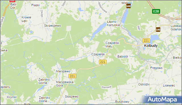 mapa Czapielsk, Czapielsk na mapie Targeo