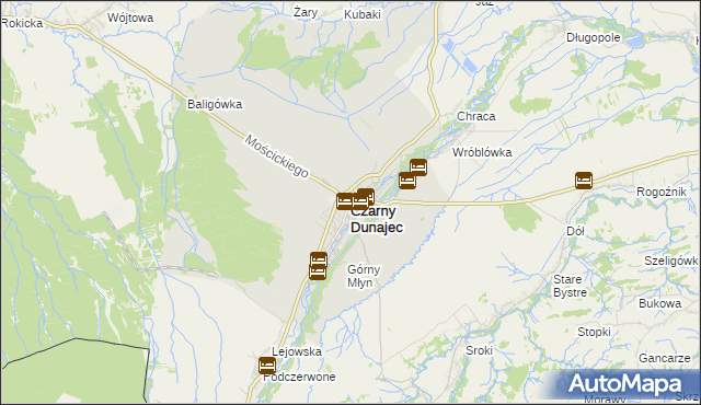 mapa Czarny Dunajec, Czarny Dunajec na mapie Targeo