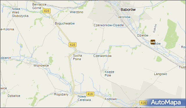 mapa Czerwonków, Czerwonków na mapie Targeo