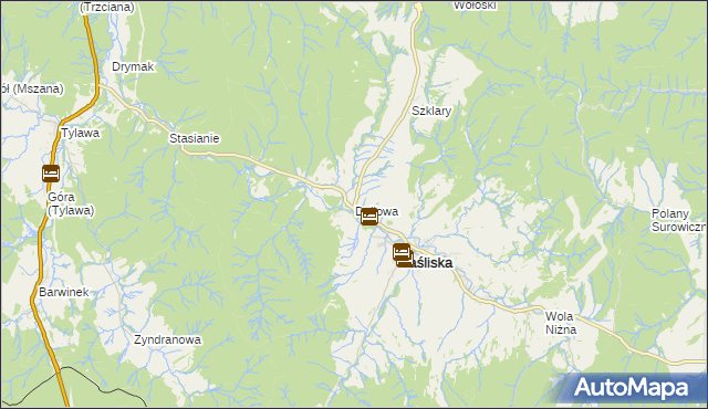 mapa Daliowa, Daliowa na mapie Targeo
