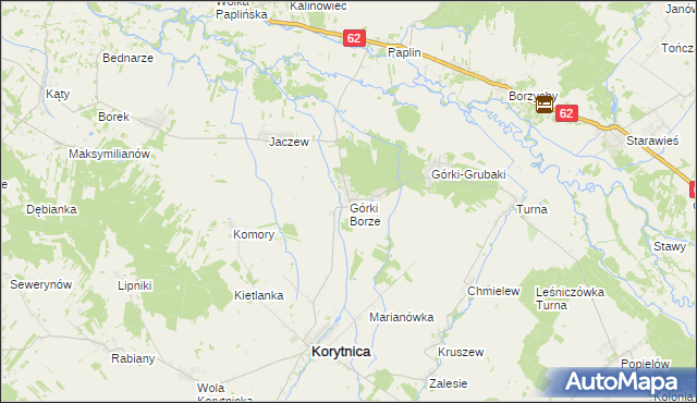 mapa Górki Borze, Górki Borze na mapie Targeo