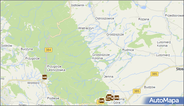 mapa Grodziszcze Kolonia, Grodziszcze Kolonia na mapie Targeo