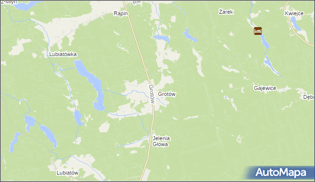 mapa Grotów gmina Drezdenko, Grotów gmina Drezdenko na mapie Targeo