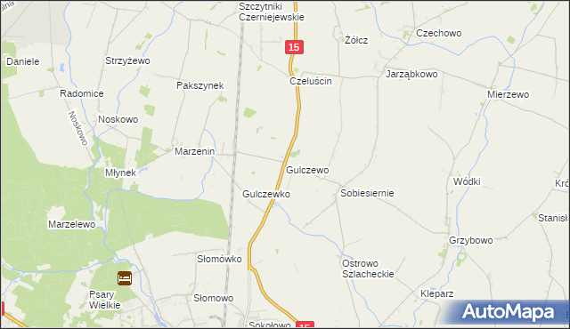 mapa Gulczewo gmina Września, Gulczewo gmina Września na mapie Targeo