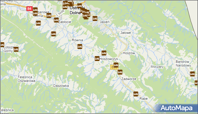 mapa Hoszowczyk, Hoszowczyk na mapie Targeo