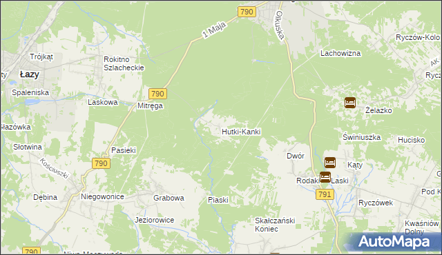 mapa Hutki-Kanki, Hutki-Kanki na mapie Targeo