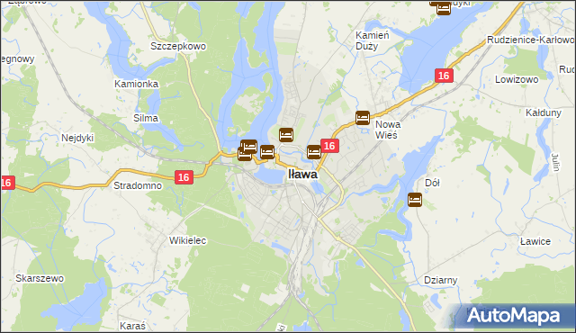 mapa Iława, Iława na mapie Targeo