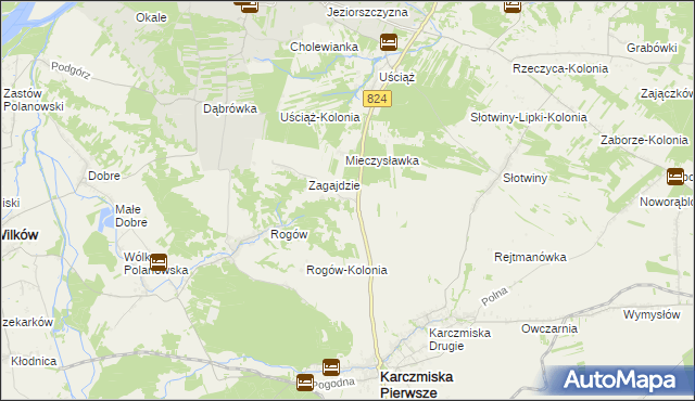 mapa Jaworce, Jaworce na mapie Targeo