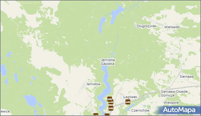 mapa Jemiołów Gajówka, Jemiołów Gajówka na mapie Targeo