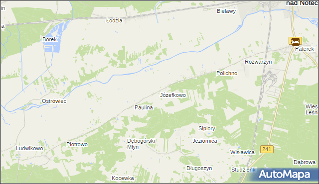 mapa Józefkowo gmina Kcynia, Józefkowo gmina Kcynia na mapie Targeo