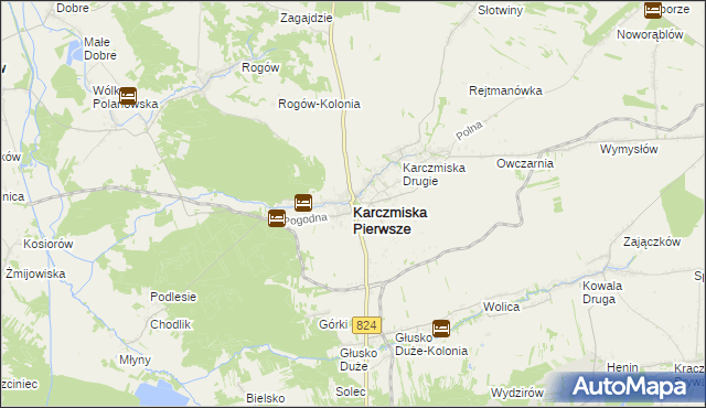 mapa Karczmiska Pierwsze, Karczmiska Pierwsze na mapie Targeo