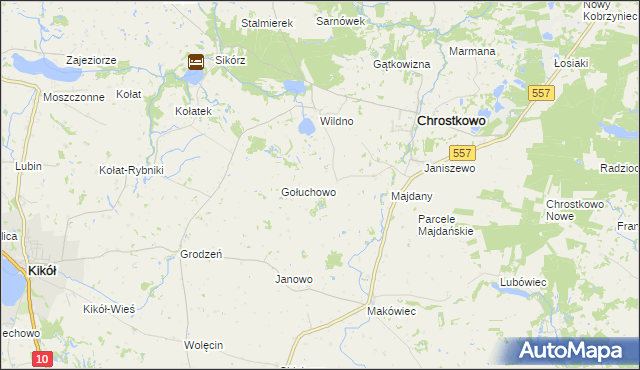 mapa Ksawery, Ksawery na mapie Targeo