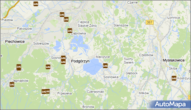 mapa Marczyce, Marczyce na mapie Targeo
