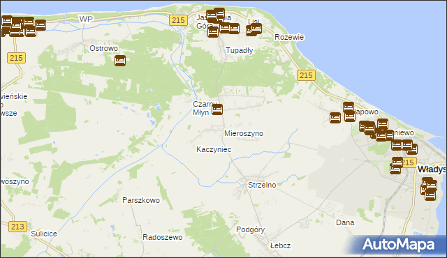 mapa Mieroszyno, Mieroszyno na mapie Targeo