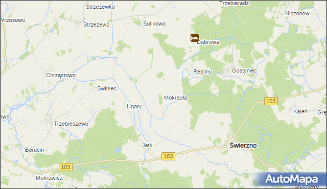 mapa Mokradła, Mokradła na mapie Targeo
