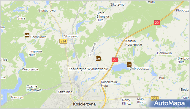 mapa Nowa Wieś Kościerska, Nowa Wieś Kościerska na mapie Targeo