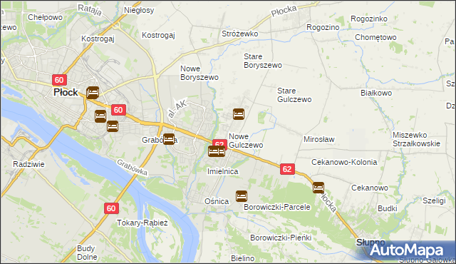 mapa Nowe Gulczewo, Nowe Gulczewo na mapie Targeo