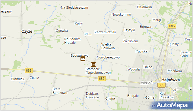 mapa Nowoberezowo, Nowoberezowo na mapie Targeo