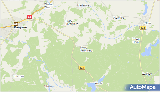 mapa Nowy Jaromierz, Nowy Jaromierz na mapie Targeo