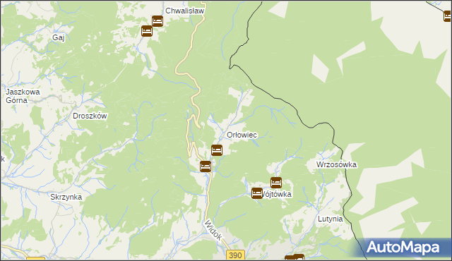 mapa Orłowiec, Orłowiec na mapie Targeo