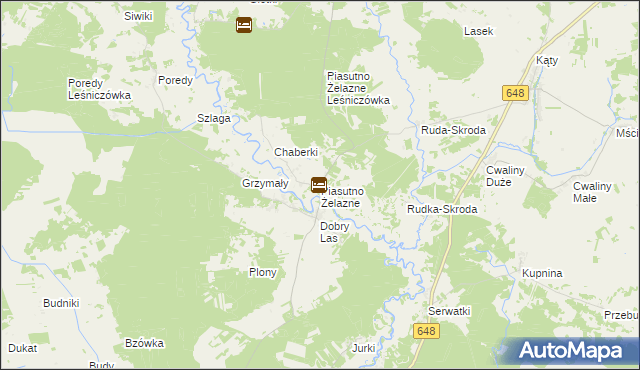 mapa Piasutno Żelazne, Piasutno Żelazne na mapie Targeo