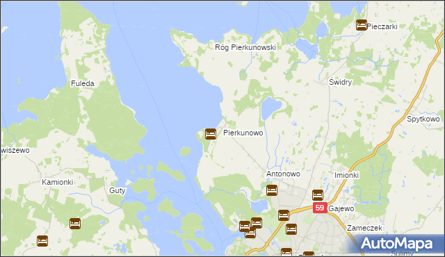 mapa Pierkunowo, Pierkunowo na mapie Targeo