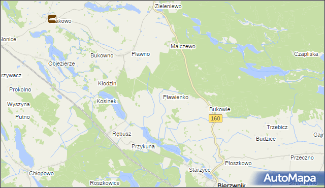 mapa Pławienko, Pławienko na mapie Targeo