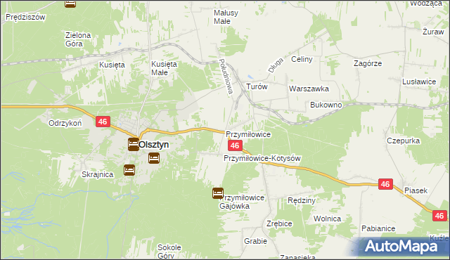 mapa Przymiłowice, Przymiłowice na mapie Targeo