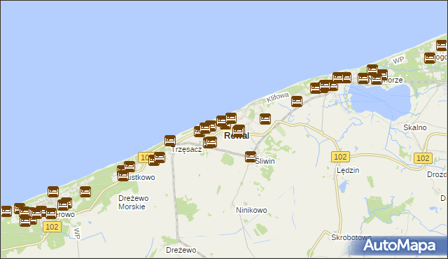mapa Rewal, Rewal na mapie Targeo