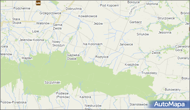 mapa Roztylice, Roztylice na mapie Targeo