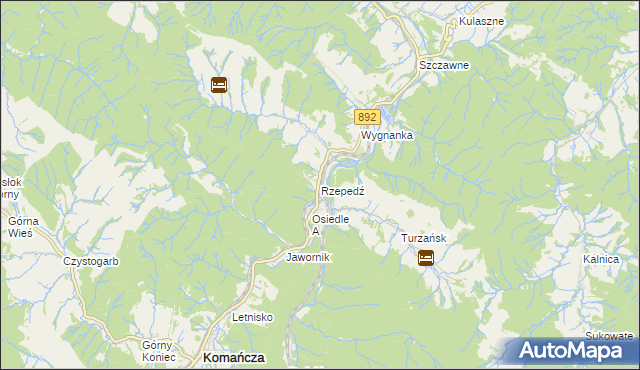 mapa Rzepedź, Rzepedź na mapie Targeo