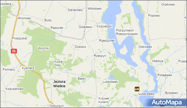 mapa Rzeszyn, Rzeszyn na mapie Targeo