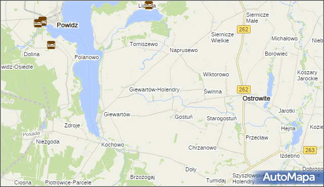 mapa Sienno gmina Ostrowite, Sienno gmina Ostrowite na mapie Targeo