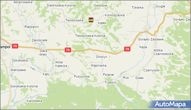 mapa Smoryń, Smoryń na mapie Targeo