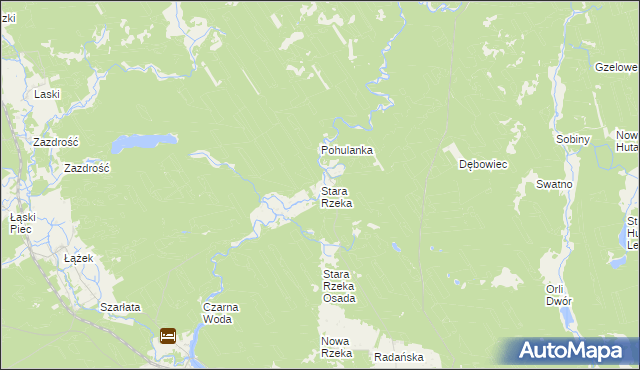 mapa Stara Rzeka gmina Osie, Stara Rzeka gmina Osie na mapie Targeo