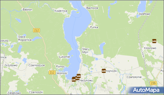 mapa Stary Młyn gmina Chojnice, Stary Młyn gmina Chojnice na mapie Targeo