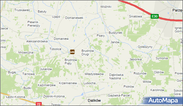 mapa Stefanów gmina Dalików, Stefanów gmina Dalików na mapie Targeo