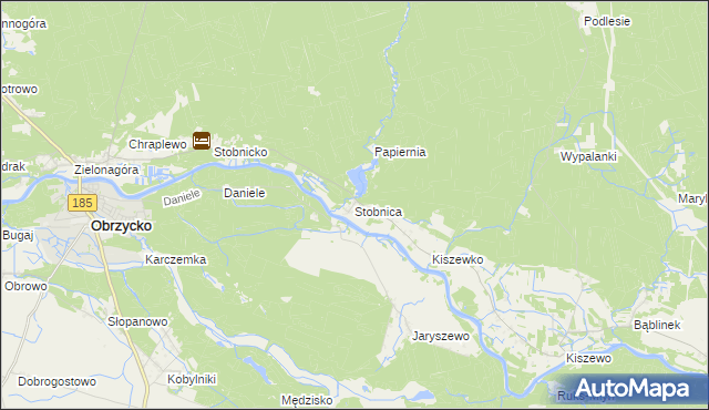 mapa Stobnica gmina Oborniki, Stobnica gmina Oborniki na mapie Targeo